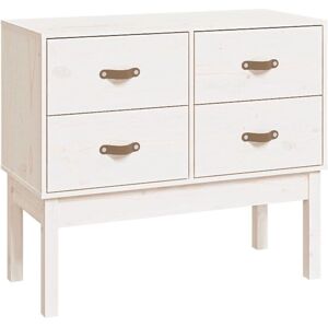 vidaXL 821740 Weiß Massivholz Kiefer Sideboard - Sideboard/Buffet vidaXL 821740 Weiß Massivholz Kiefer Sideboard - Sideboard/Buffet