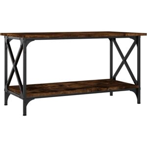 vidaXL Smoked Oak Coffee Table - Engineered Wood & Iron, 80x45x45cm vidaXL Smoked Oak Coffee Table - Engineered Wood & Iron, 80x45x45cm