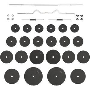 vidaXL Barbell and Dumbbell Set - 120 kg Workout Gear vidaXL Barbell and Dumbbell Set - 120 kg Workout Gear