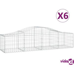 vidaXL Arched Gabion Basket - Stone Wall - 6 pcs vidaXL Arched Gabion Basket - Stone Wall - 6 pcs