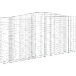 vidaXL Garden Gabion Baskets - 3 pcs, Steel Mesh, 400x30x180/200 cm vidaXL Garden Gabion Baskets - 3 pcs, Steel Mesh, 400x30x180/200 cm