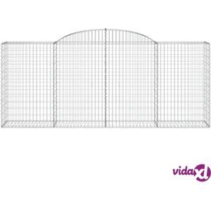 vidaXL Arched Gabion Basket 5 pcs Galvanised Iron - Garden Wall vidaXL Arched Gabion Basket 5 pcs Galvanised Iron - Garden Wall