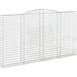 vidaXL Arched Gabion Basket 4 pcs Silver - Garden Wall vidaXL Arched Gabion Basket 4 pcs Silver - Garden Wall