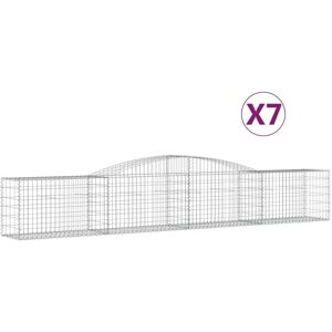 vidaXL Arched Gabion Basket 7 pcs 400x50x60/80 cm Galvanised Iron vidaXL Arched Gabion Basket 7 pcs 400x50x60/80 cm Galvanised Iron