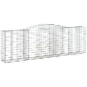 vidaXL Arched Gabion Basket 2 pcs 400x50x120/140 cm Galvanised Iron vidaXL Arched Gabion Basket 2 pcs 400x50x120/140 cm Galvanised Iron