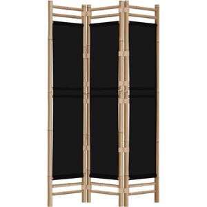 vidaXL Black 120x180cm Foldable Bamboo Room Divider - Privacy Screen vidaXL Black 120x180cm Foldable Bamboo Room Divider - Privacy Screen