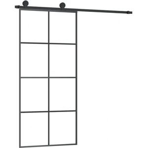 vidaXL Schuifdeur - Zwart - 90x205 cm - Sliding Door vidaXL Schuifdeur - Zwart - 90x205 cm - Sliding Door