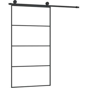 vidaXL Schwarze 102,5x205 cm Schiebetür - Schiebetür vidaXL Schwarze 102,5x205 cm Schiebetür - Schiebetür