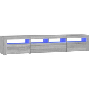 Mueble de TV gris Sonoma con luces LED vidaXL - Mueble para televisión Mueble de TV gris Sonoma con luces LED vidaXL - Mueble para televisión