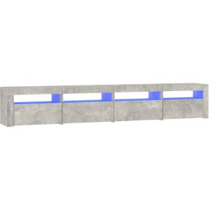 Mueble de TV con Luces LED Gris Hormigón - Mueble de TV Mueble de TV con Luces LED Gris Hormigón - Mueble de TV