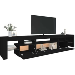 vidaXL TV Cabinet with LED Lights Black 215x36.5x40 cm - TV Cabinet vidaXL TV Cabinet with LED Lights Black 215x36.5x40 cm - TV Cabinet