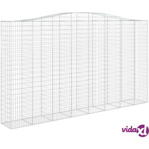 vidaXL Arched Gabion Basket 400x50x220/240 cm Galvanised Iron vidaXL Arched Gabion Basket 400x50x220/240 cm Galvanised Iron