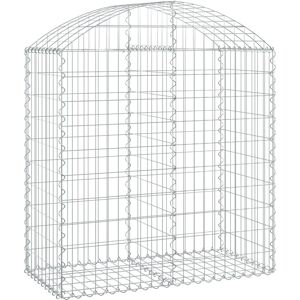 vidaXL Arched Gabion Basket 100x50x100/120 cm Galvanised Iron vidaXL Arched Gabion Basket 100x50x100/120 cm Galvanised Iron