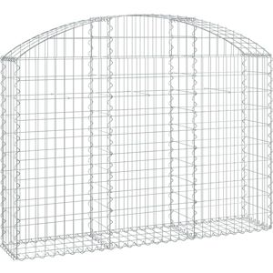 vidaXL Burolignende gabionkurv 150x30x100/120 cm Galvanisert jern - Hagebarriere vidaXL Burolignende gabionkurv 150x30x100/120 cm Galvanisert jern - Hagebarriere