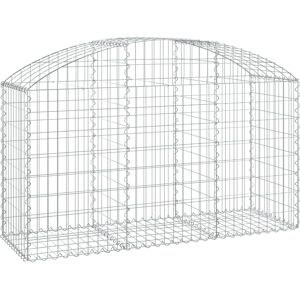 vidaXL Arched Gabion Basket - Galvanised Iron - 150x50x80/100 cm - Garden Barrier vidaXL Arched Gabion Basket - Galvanised Iron - 150x50x80/100 cm - Garden Barrier