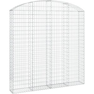 vidaXL Arched Gabion Basket - Galvanised Iron - 200x30x200/220 cm vidaXL Arched Gabion Basket - Galvanised Iron - 200x30x200/220 cm