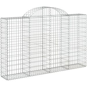 vidaXL Arched Gabion Basket 200x30x120/140 cm Galvanised Iron vidaXL Arched Gabion Basket 200x30x120/140 cm Galvanised Iron