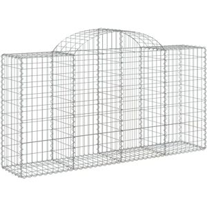 vidaXL Arched Gabion Basket 200x50x100/120 cm Galvanised Iron vidaXL Arched Gabion Basket 200x50x100/120 cm Galvanised Iron