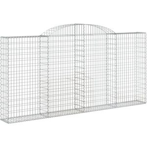 vidaXL Arched Gabion Basket 300x30x140/160 cm Galvanised Iron vidaXL Arched Gabion Basket 300x30x140/160 cm Galvanised Iron