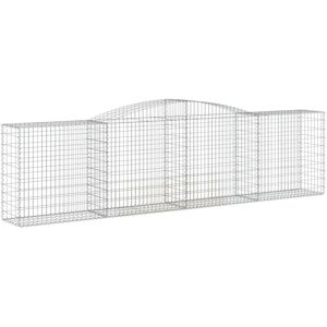 vidaXL Arched Gabion Basket - Galvanized Iron - 400x50x100/120 cm vidaXL Arched Gabion Basket - Galvanized Iron - 400x50x100/120 cm