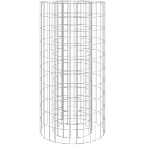 vidaXL Galvanisert Jern 50x100cm Rund Gabion Peis - Peis vidaXL Galvanisert Jern 50x100cm Rund Gabion Peis - Peis