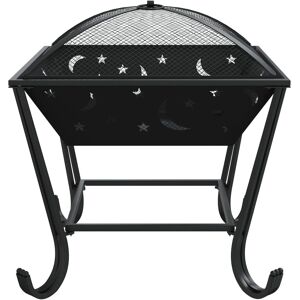 vidaXL Fire Pit XXL Steel - Fire Bowl Outdoor Fireplace Patio Heater with Poker vidaXL Fire Pit XXL Steel - Fire Bowl Outdoor Fireplace Patio Heater with Poker