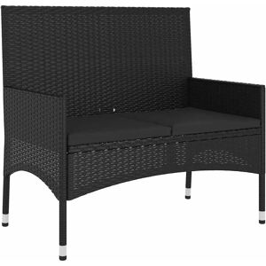 vidaXL Gartentisch 2-Sitzer mit Kissen - Poly Rattan Gartenbank vidaXL Gartentisch 2-Sitzer mit Kissen - Poly Rattan Gartenbank