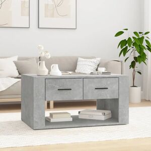 vidaXL Gray Cemento Coffee Table - Wood Multilayer 80x50x40cm vidaXL Gray Cemento Coffee Table - Wood Multilayer 80x50x40cm
