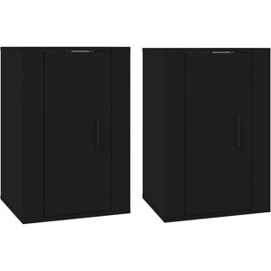 vidaXL Wall Mounted TV Cabinet 2 pcs Black 40x34.5x60 cm vidaXL Wall Mounted TV Cabinet 2 pcs Black 40x34.5x60 cm