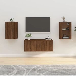 vidaXL Wall Mounted TV Cabinet - Brown Oak - 40x34.5x60 cm - Wall Mounted TV Cabinet vidaXL Wall Mounted TV Cabinet - Brown Oak - 40x34.5x60 cm - Wall Mounted TV Cabinet