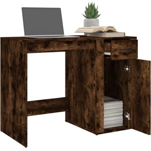 vidaXL Engineered Wood Office Desk - 100x49x75 cm - Smoked Oak vidaXL Engineered Wood Office Desk - 100x49x75 cm - Smoked Oak