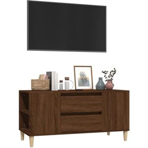 vidaXL Brown Oak TV Cabinet - Modern Scandinavian Storage vidaXL Brown Oak TV Cabinet - Modern Scandinavian Storage