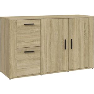 vidaXL Sonoma Oak Sideboard - Engineered Wood Storage - 100x33x59.5 cm vidaXL Sonoma Oak Sideboard - Engineered Wood Storage - 100x33x59.5 cm