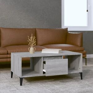 vidaXL Grey Sonoma Coffee Table - Engineered Wood - 90x50x36.5 cm vidaXL Grey Sonoma Coffee Table - Engineered Wood - 90x50x36.5 cm