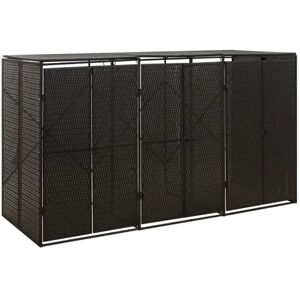 Abri à 3 poubelles vidaXL - 207x80x117 cm Rangement extérieur Abri à 3 poubelles vidaXL - 207x80x117 cm Rangement extérieur