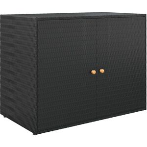 vidaXL puutarhavarastokaappi musta - Puutarhan säilytyskaappi poly rattan vidaXL puutarhavarastokaappi musta - Puutarhan säilytyskaappi poly rattan