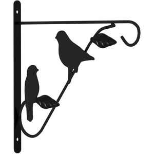 vidaXL Black Steel Hanging Basket Brackets Set of 4 - Hanging Basket Accessories vidaXL Black Steel Hanging Basket Brackets Set of 4 - Hanging Basket Accessories