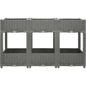 vidaXL Raised Bed 120x40x71 cm Garden Planter - Garden Bed vidaXL Raised Bed 120x40x71 cm Garden Planter - Garden Bed