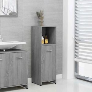 vidaXL Grey Sonoma Bathroom Cabinet Engineered Wood - Bathroom Storage Cabinet vidaXL Grey Sonoma Bathroom Cabinet Engineered Wood - Bathroom Storage Cabinet