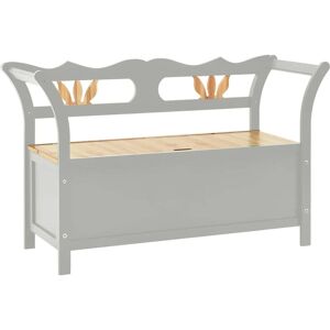 vidaXL Grey Solid Wood Fir Hall Bench - 107x45x75.5 cm - Hall Furniture vidaXL Grey Solid Wood Fir Hall Bench - 107x45x75.5 cm - Hall Furniture