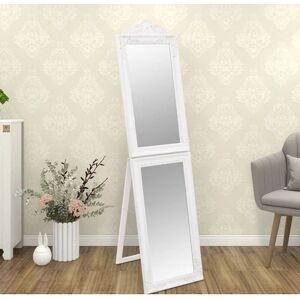 vidaXL Miroir blanc 40x160 cm - Style baroque élégant - Miroir sur pied vidaXL Miroir blanc 40x160 cm - Style baroque élégant - Miroir sur pied