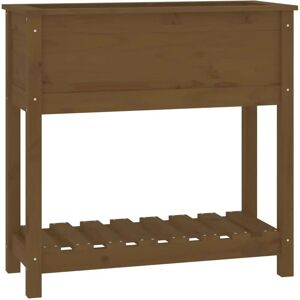 vidaXL Pine Planter with Shelf Honey Brown - Planter vidaXL Pine Planter with Shelf Honey Brown - Planter