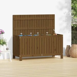 vidaXL Garden Storage Box Honey Brown 115x49x60 cm Solid Wood Pine - Garden Storage Box vidaXL Garden Storage Box Honey Brown 115x49x60 cm Solid Wood Pine - Garden Storage Box
