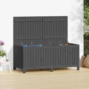 vidaXL Garden Storage Box Grey 147x68x64 cm Solid Wood Pine - Garden Storage Box vidaXL Garden Storage Box Grey 147x68x64 cm Solid Wood Pine - Garden Storage Box