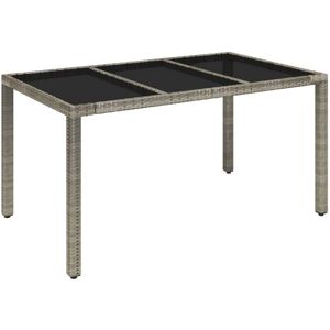 vidaXL 319900 Rattan Garden Table - Garden Table, Outdoor, Grey vidaXL 319900 Rattan Garden Table - Garden Table, Outdoor, Grey