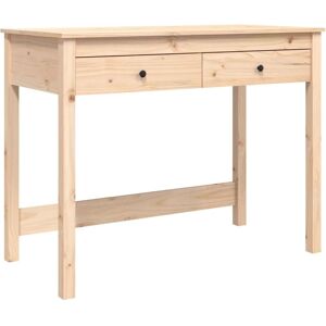 vidaXL Solid Pine Wood Desk with Drawers - Desk vidaXL Solid Pine Wood Desk with Drawers - Desk