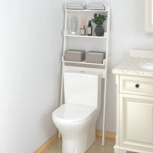 vidaXL Solid Wood Pine Toilet Rack Bathroom Storage Organiser - Bathroom Storage Shelf vidaXL Solid Wood Pine Toilet Rack Bathroom Storage Organiser - Bathroom Storage Shelf