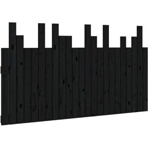 vidaXL Kopfteil - Schwarz Massiv Kiefernholz Wandmontage Bettkopfteil vidaXL Kopfteil - Schwarz Massiv Kiefernholz Wandmontage Bettkopfteil