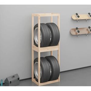 Porte-roues en bois de pin massif vidaXL - Rangement garage - 63x40x180 cm - Publicité Porte-roues en bois de pin massif vidaXL - Rangement garage - 63x40x180 cm - Publicité