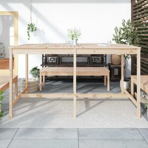 vidaXL Garden Table Natural Pine - Garden Table vidaXL Garden Table Natural Pine - Garden Table